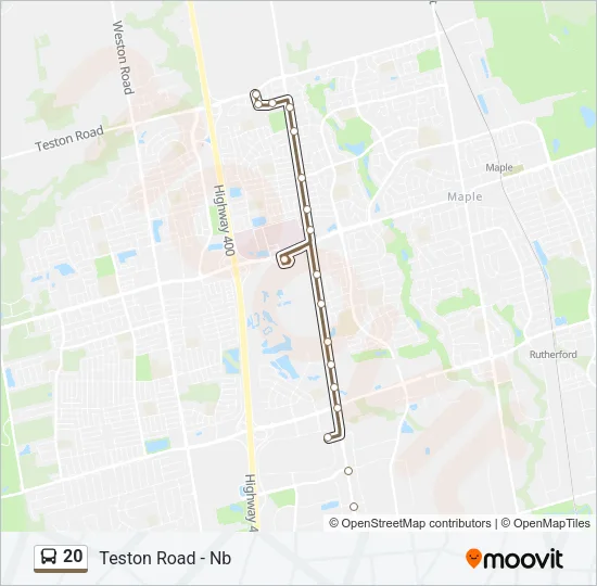 20 Bus Line Map
