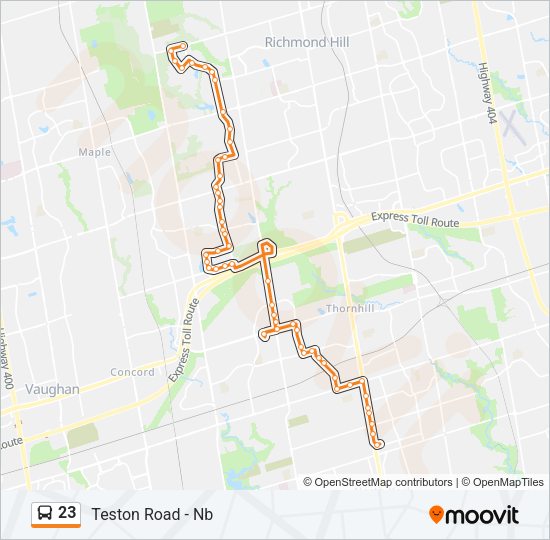 23 Bus Line Map