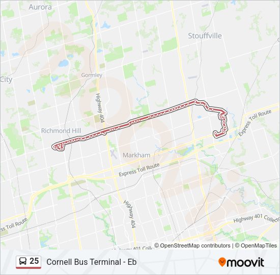 25 Bus Line Map