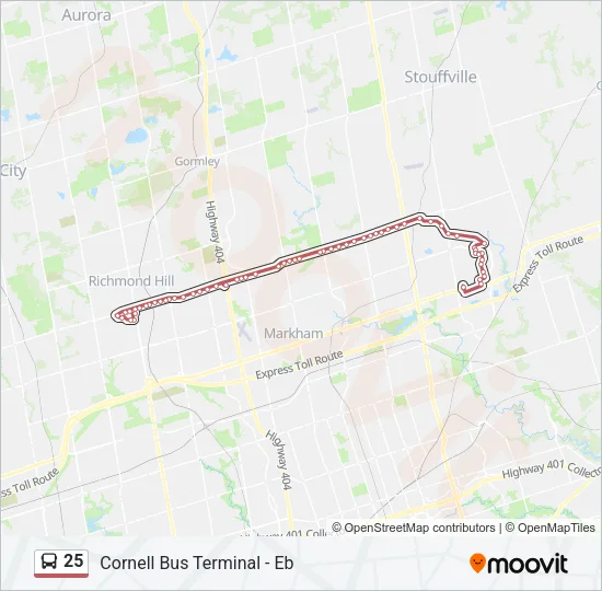 25 Bus Line Map
