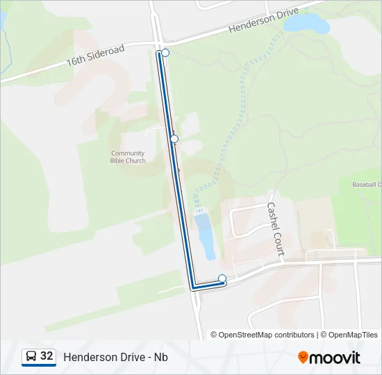 32 Bus Line Map
