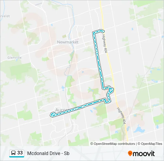 33 Bus Line Map