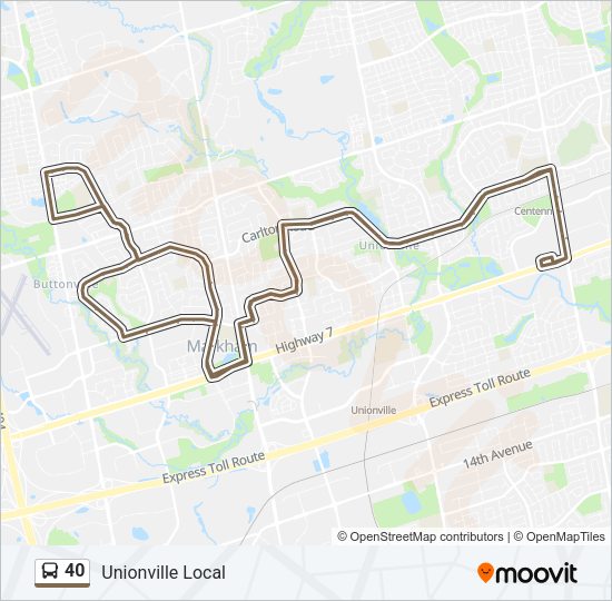 40 Bus Line Map