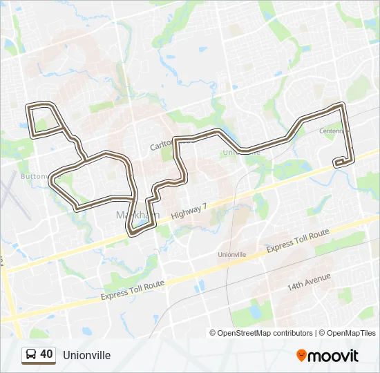 40 Bus Line Map