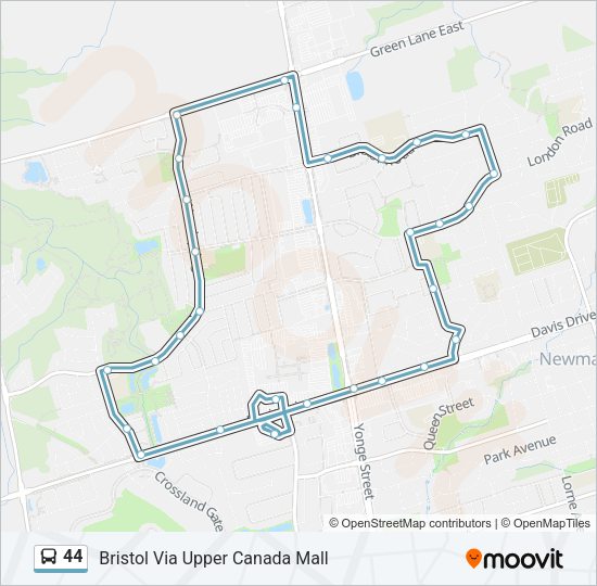 44 Bus Line Map
