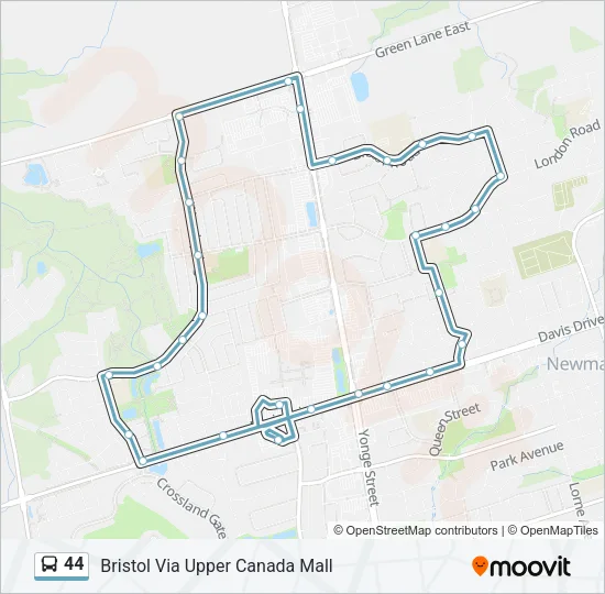 44 Bus Line Map