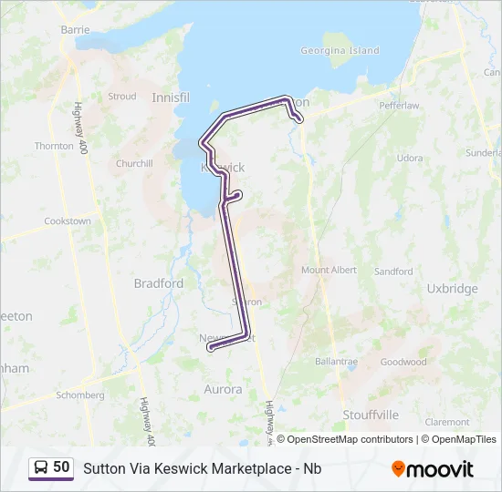 50 Bus Line Map
