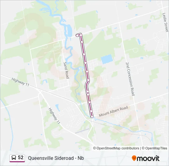52 Bus Line Map