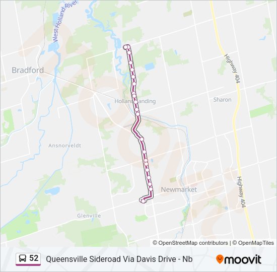 52 Bus Line Map