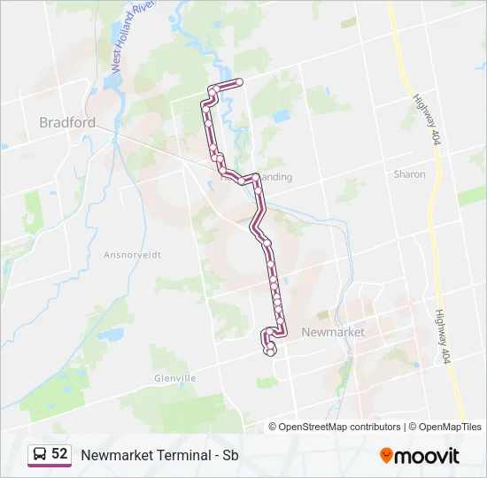 52 Bus Line Map