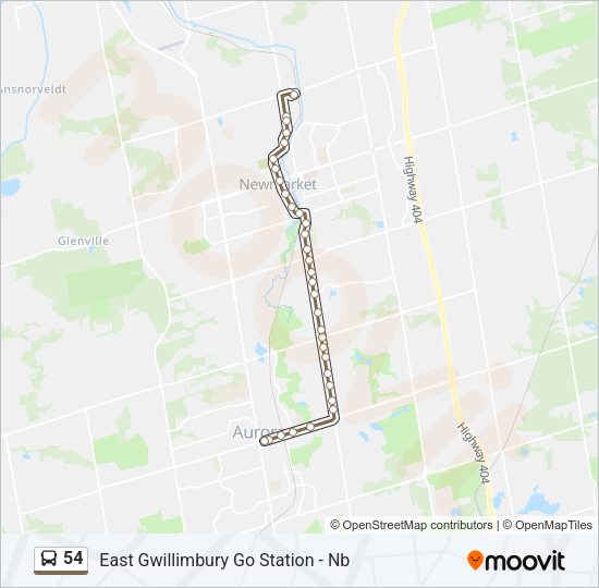 54 Bus Line Map