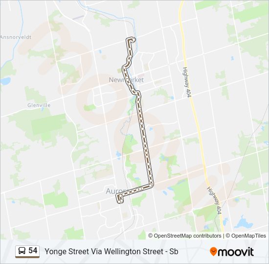 54 bus Line Map