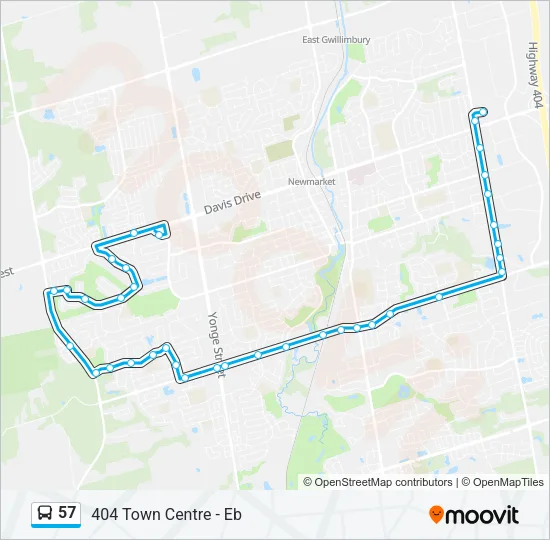 57 Bus Line Map