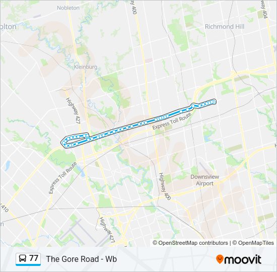 77 Bus Line Map