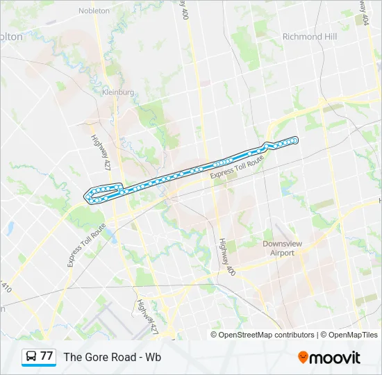 77 Bus Line Map