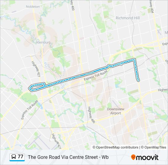 77 Bus Line Map