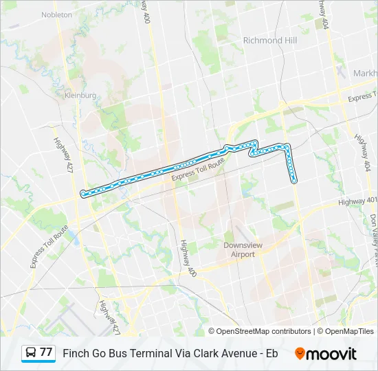 77 Bus Line Map