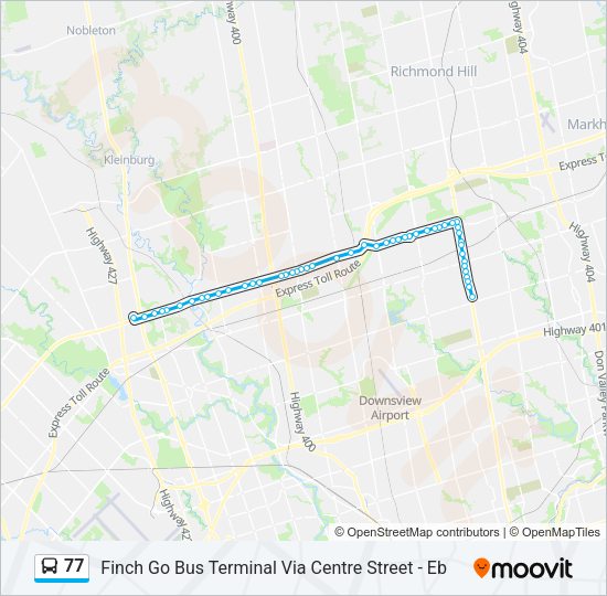 77 Bus Line Map