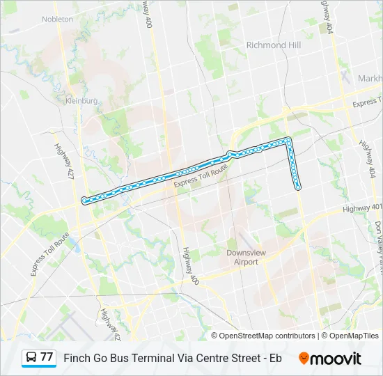 77 Bus Line Map