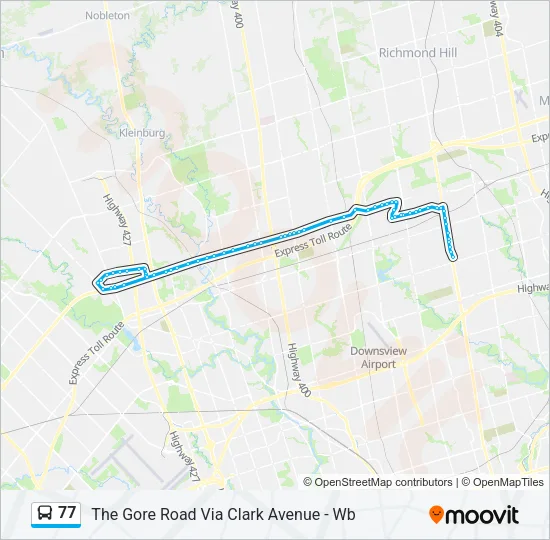 77 Bus Line Map