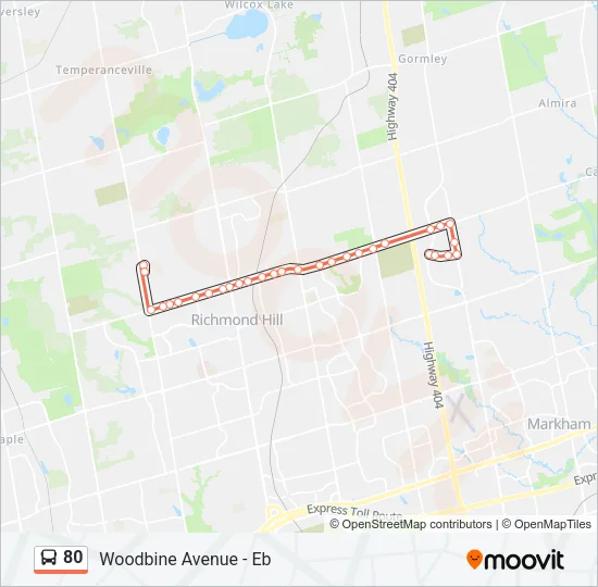 80 Bus Line Map