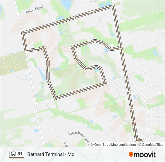 81 Bus Line Map
