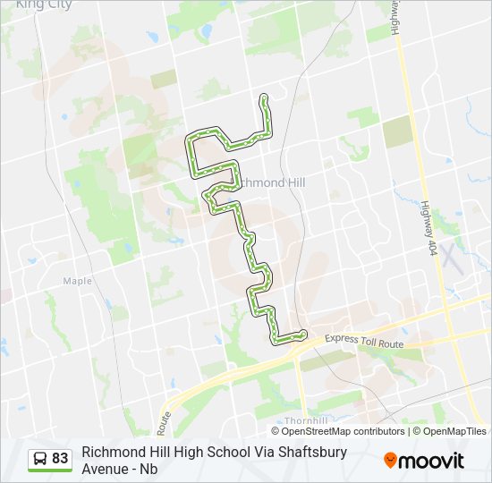 83 Bus Line Map
