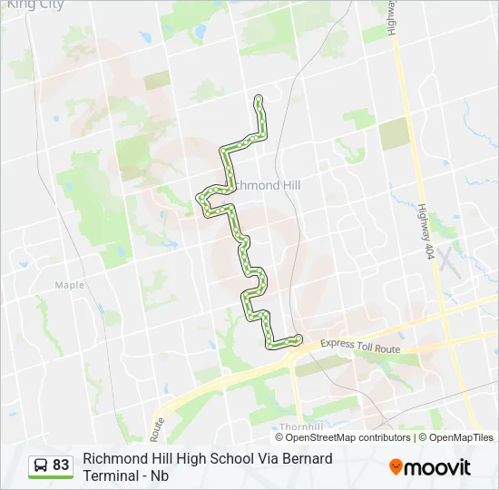 83 Bus Line Map