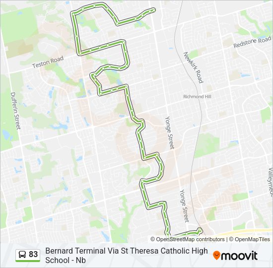 83 Bus Line Map