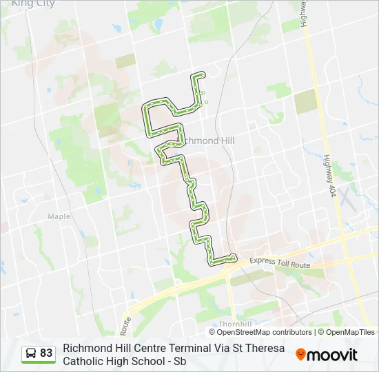 83 Bus Line Map
