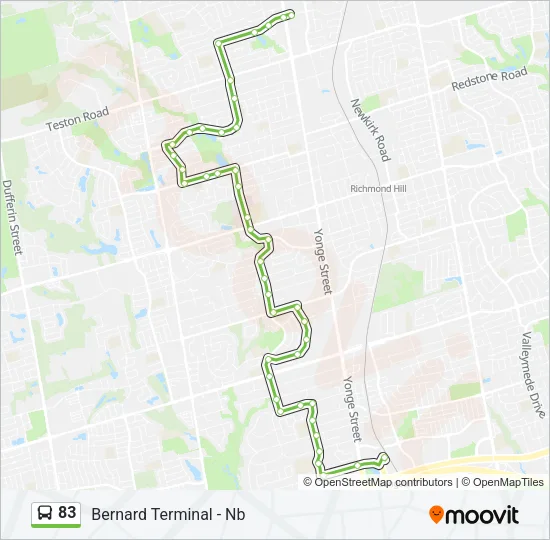 83 Bus Line Map
