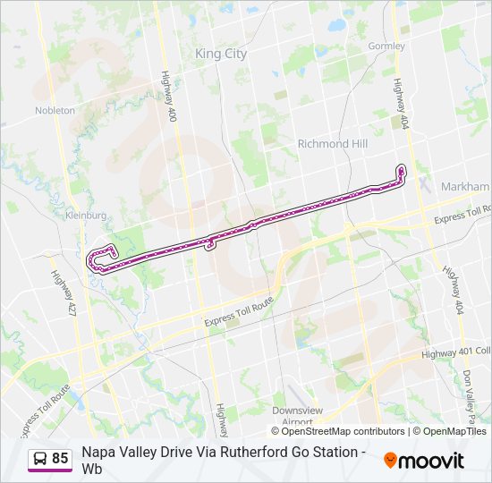 85 Bus Line Map