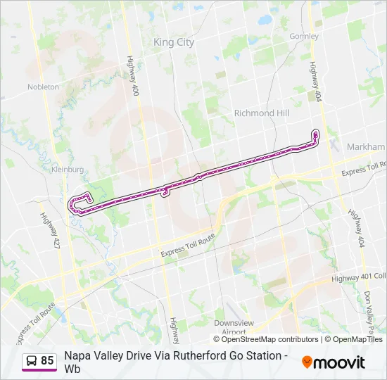 85 Bus Line Map