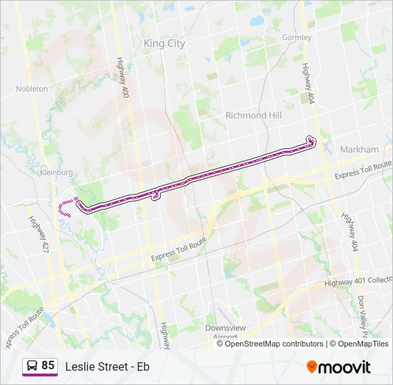 85 Bus Line Map