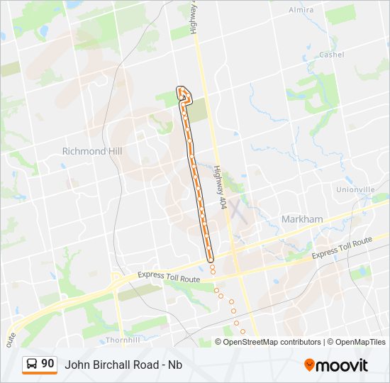 90 Bus Line Map