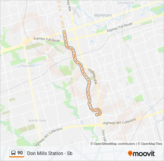 90 Bus Line Map
