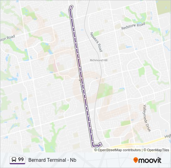 99 Bus Line Map