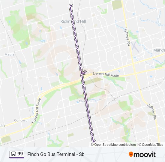 99 bus Line Map