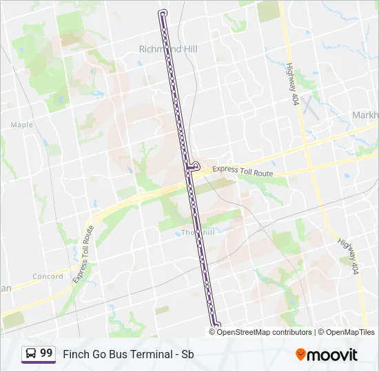 99 Bus Line Map