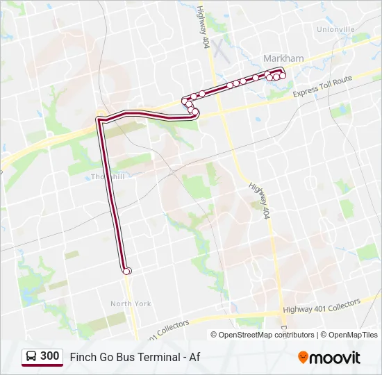 300 Bus Line Map