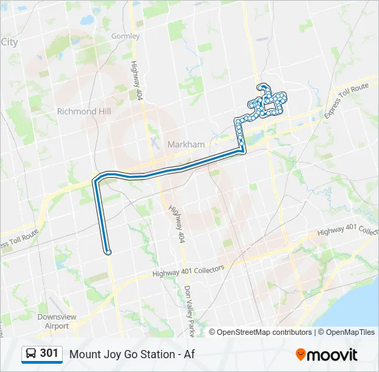 301 Bus Line Map