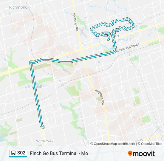 302 Bus Line Map