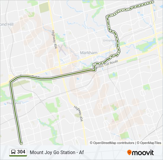 304 Bus Line Map