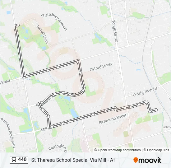 440 Bus Line Map