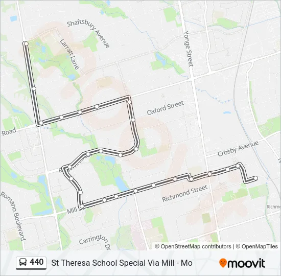 440 Bus Line Map