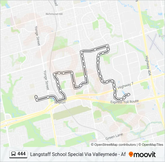 444 Bus Line Map