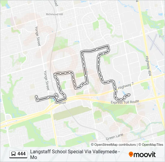 444 Bus Line Map