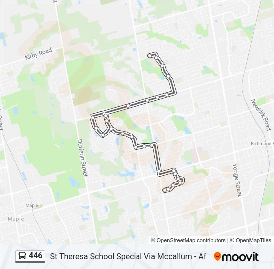 446 Bus Line Map