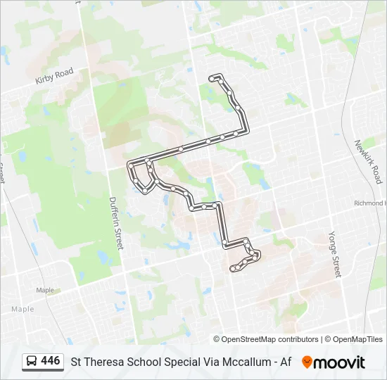 446 Bus Line Map