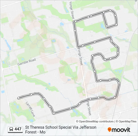 447 Bus Line Map